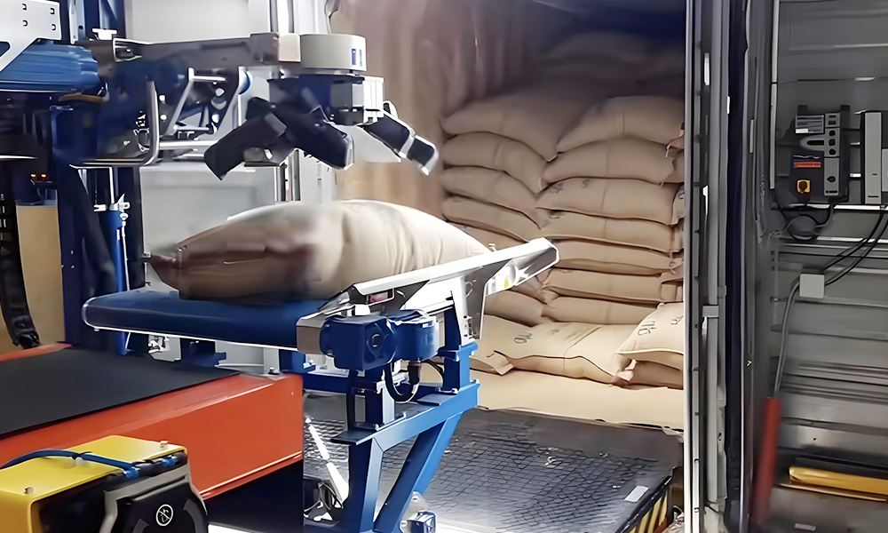 Industrial robot handling materials