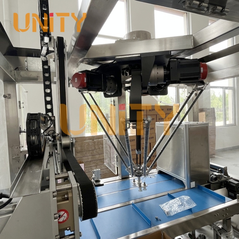 Automatic parallel robot Cookie sorting and biscuit packing equipment