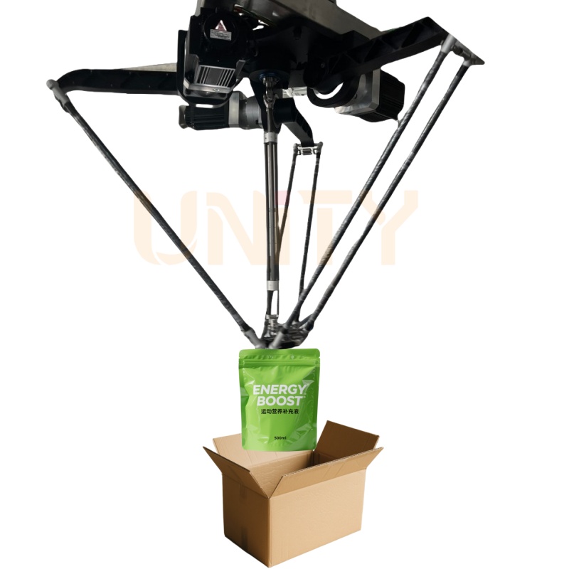 Pick Place Sorting Case Packer Delta Robot for Pouches Bottles