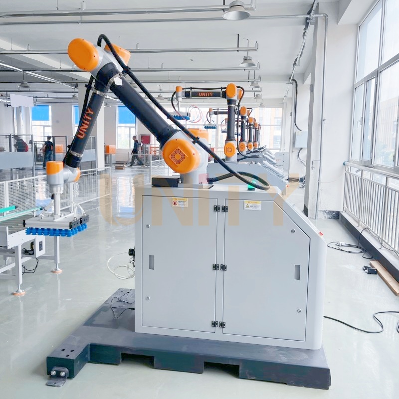 Automatic Cases Boxes Palletzing Cobot Robot with Vacuum Gripper