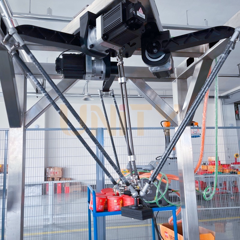 Fully Automatic Case Packing Delta Robot for Pouches 