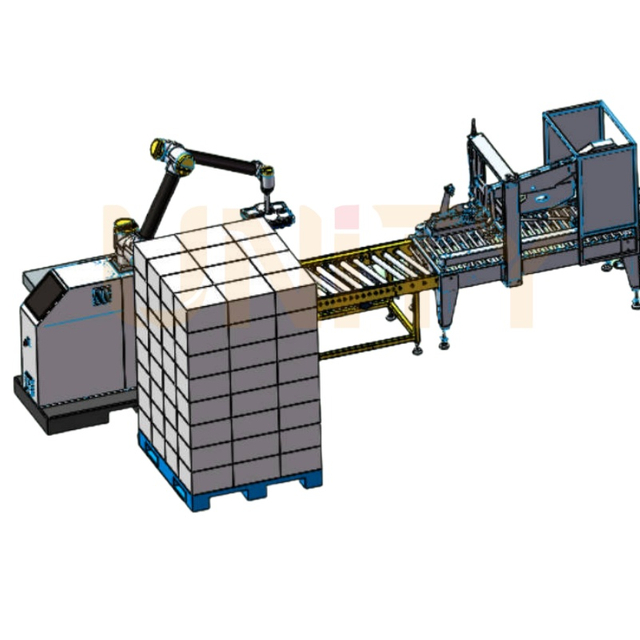Automatic Cases Boxes Palletzing Cobot Robot with Vacuum Gripper