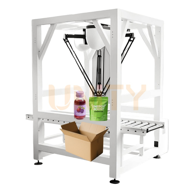 Pick Place Sorting Case Packer Delta Robot for Pouches Bottles
