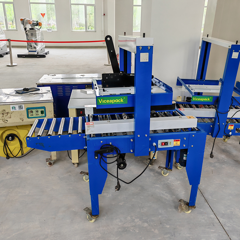 Top and Bottom Side Belt Small Business Case Carton Box Sealer Packaging Machine