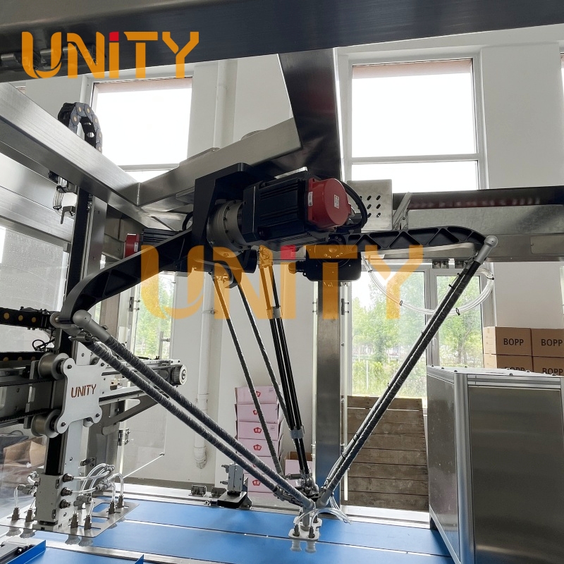Automatic parallel robot Cookie sorting and biscuit packing equipment