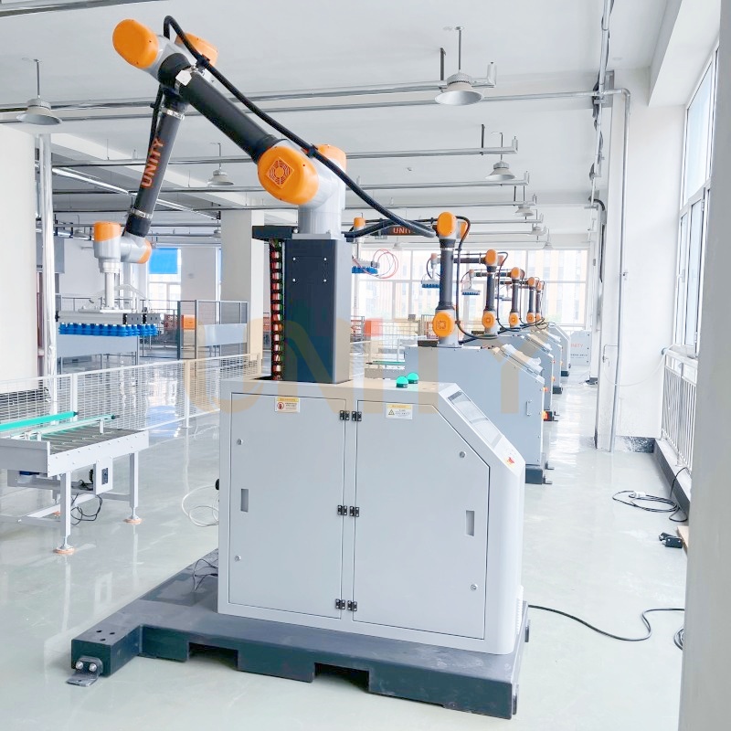 Automatic Cases Boxes Palletzing Cobot Robot with Vacuum Gripper