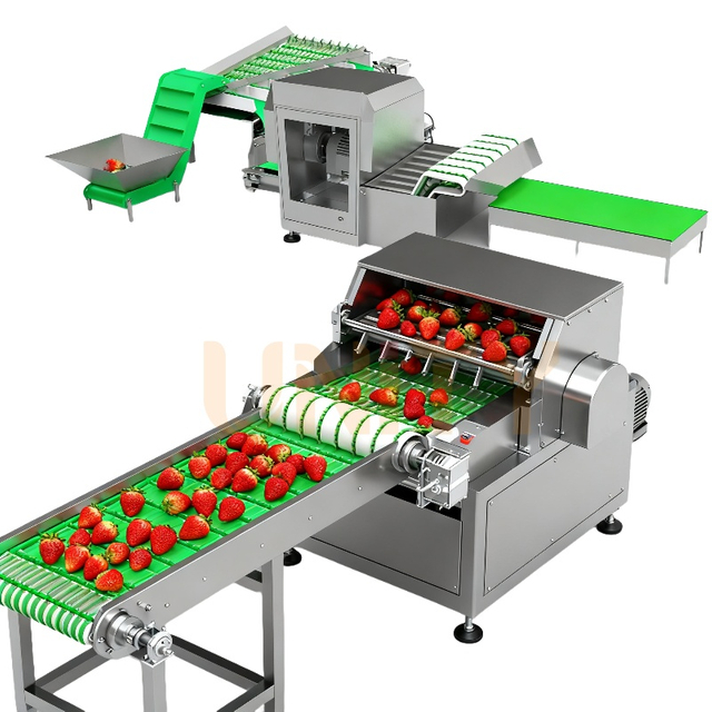 Fully Automated High Speed Strawberries Calyxes Removal Solution
