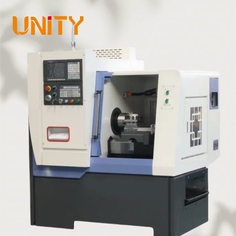High Speed and High Precision Mini Cnc Lathe Machine Gang Tool Linear Guide Rail Auto Feed Cnc Lathe Machine