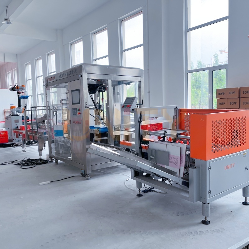 Box Erecting Packing Sealing Palletizing Automation Packing Line