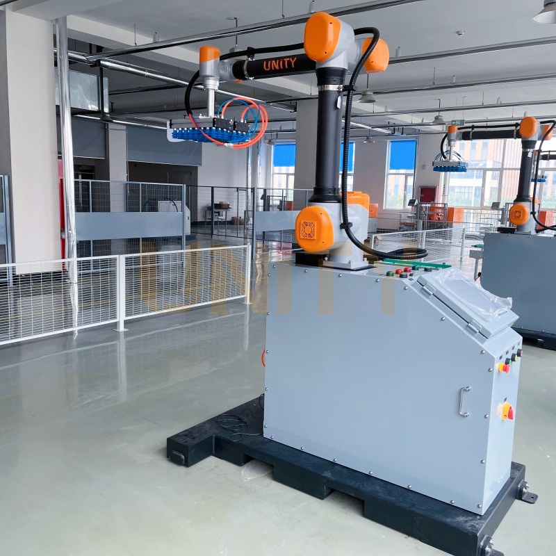 Automatic Cases Boxes Palletzing Cobot Robot with Vacuum Gripper