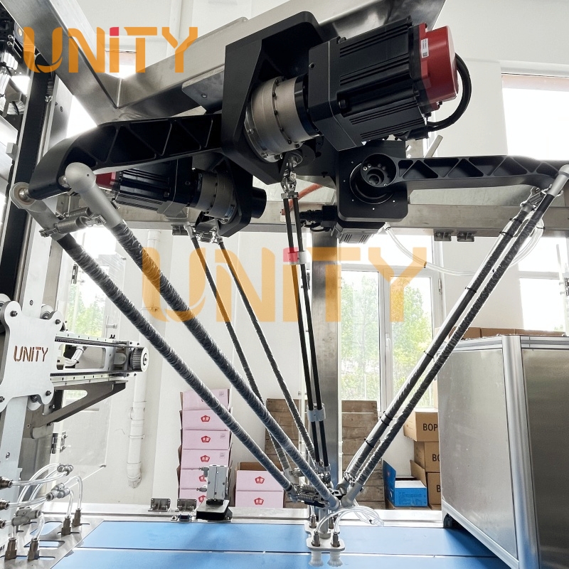 Automatic parallel robot Cookie sorting and biscuit packing equipment