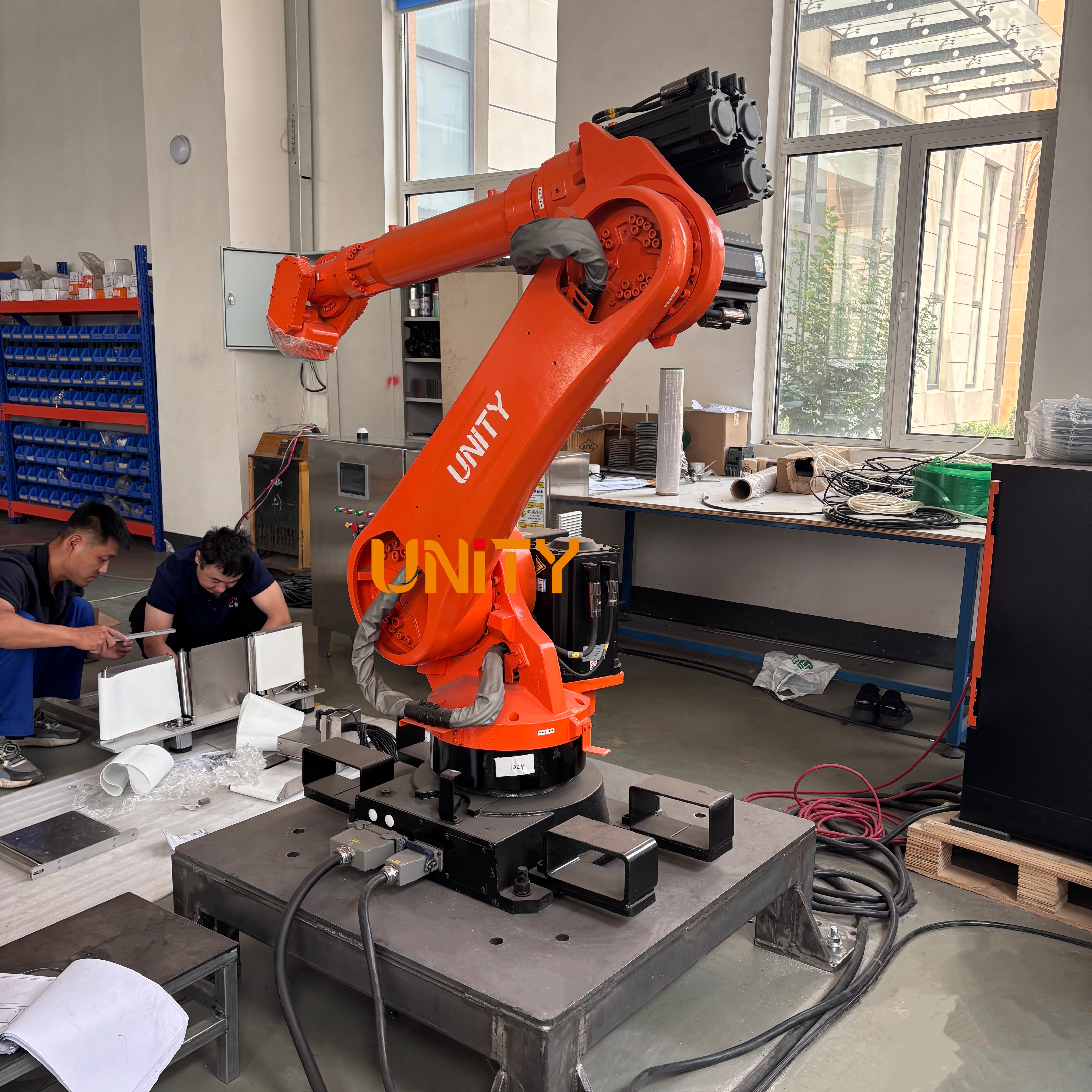 25kg Bags Robotic Palletizer for Flour Bags Production Packaging Line