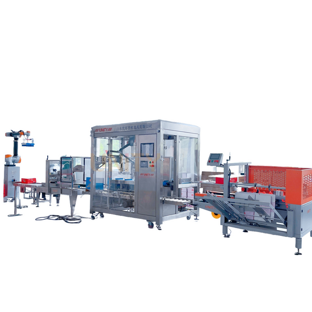 Box Erecting Packing Sealing Palletizing Automation Packing Line