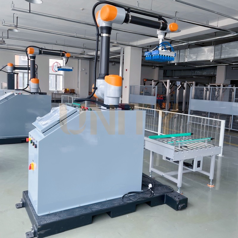 Automatic Cases Boxes Palletzing Cobot Robot with Vacuum Gripper